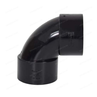 32mm Solvent Weld Waste 90° Knuckle Bend Black KPMU10BL