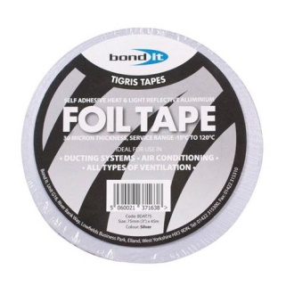 Bond It Foil Aluminium Tape 75mm x 45m BDAT75