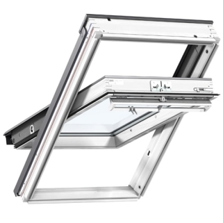 VELUX GGL MK04 2070 780 x 980mm White Painted Laminated Centre Pivot Roof Window