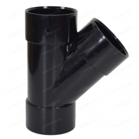 32mm Solvent Weld Waste 45° Tee Black 